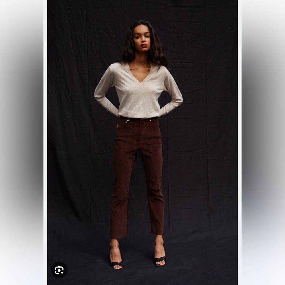 Thakoon chocolate brown high rise corduroy pants